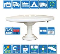 Antenne TV HD - HOME FIT TRAINING - Amplifiée - Gain 33dB - Omnidirectionnelle - Portable 12V/24V