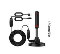 Antenne TV HD Portable Antenne numérique HD Antenne TV numérique HD 30DBI avec amplificateur DVB-T2 antenne extérieure intérieure