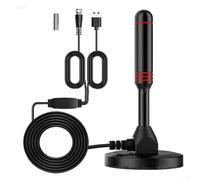 Antenne TV HD, pour une utilisation en intérieur et en extérieur, antenne numérique 30 dbi, réponse rapide DVB-T2, design compact portable, pour une réception numérique claire