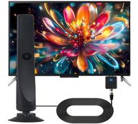 Antenne TV Intérieur Puissante,antenne Interieur TNT puissante Antenne Television numérique Freeview intérieure avec Signal - Antenna TV Intelligente d'extérieur - Radio VHF/UHF/DAB/4K/1080p (54-1)