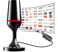 Antenne TV intérieur puissante,Antenne TNT intérieure équipée d'un amplificateur de Signal à Gain élevé,réception Longue