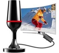 Antenne TV intérieur puissante,Antenne TNT intérieure équipée d'un amplificateur de Signal à Gain élevé,réception Longue Distance jusqu'à 420 km avec Base magnétique pour 1080P 4K DVB-T/T2