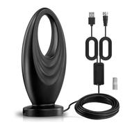 Antenne TV Intérieur Puissante, Réception Longue Portée 360° avec 10m Câble, HD 4K 1080P Antenne TV portable facile à installer