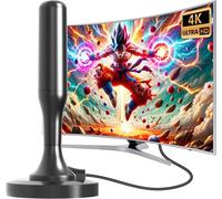 Antenne TV Intérieur Puissante TNT HD,2024 Puissante Antenne TV Intérieur avec Base magnétique-Réception Longue Distance 360°