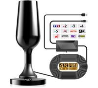 Antenne TV Intérieur Puissante TNT HD, 2025 Puissante Antenne TV Intérieur de Base magnétique puissante - 420km Réception