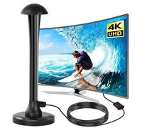 Antenne TV Intérieur Puissante TNT HD，Antenne TV Exterieure Puissante avec Base Magnétique, Réception Longue TNT avec Signal 4k 1080P