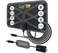 Antenne TV Intérieur TNT HD, 420KM Antenne HDTV numérique Longue portée,Amplificateur de Signal Chaînes locales gratuites 4K 1080P