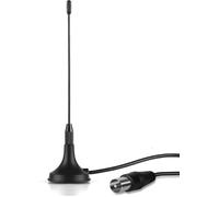 Antenne TV Intérieur TNT HD-DTA180-Puissante,Petite,Discrète,Portable,Base magnétique,réception optimale de la Télévision-Noir