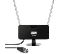 Antenne TV Intérieur TNT HD Portable Discrète, Extensible, Pied Support Autocollant Ventouse pour Fenêtre Vitre - August DTA230 -