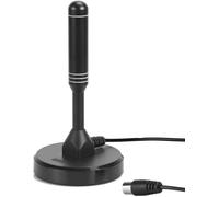 Antenne TV Interieur TNT HD Puissante - DTA240 - Digital et Numérique UHD France,Magnétique Aimantée-car,2m de câble-Noir