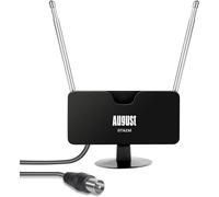 Antenne Tv Intérieur Tnt Hd Puissante Et Portative - Dta230 - Réception Sur Télévision Décodeur Tnt Radio Dab Avec Double Tige Extensibles Uhf Mini Discrète - 2M De Câble + Ventouse Pour Vit[Q1373]