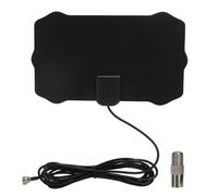 Antenne TV intérieure à gain élevé, récepteur de signal HD, noire