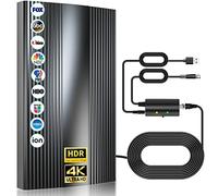 Antenne TV intérieure améliorée 2026 jusqu'à 3 600 km, antenne numérique pour télévision intelligente intérieur/extérieur, antenne HDTV la plus puissante pour 8K 4K 1080p - Amplificateur de signal et