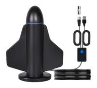 Antenne TV Intérieure,Antennes HDTV avec Amplicateur de Signal Amélioré avec Base Magnétique, Réception Numérique Stable, Capte Chaînes Gratuites pour 4K 1080P All HD Chaînes Télévision