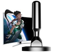 Antenne TV Intérieure avec Base Magnétique - Réception 360° - Compatible 4K UHD/TNT HD - Câble Coaxial 3M - Antenne TNT sans Abonnement pour Télévision Intelligente