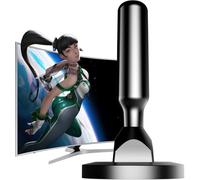 Antenne TV Intérieure avec Base Magnétique - Réception 360° - Compatible 4K UHD/TNT HD - Câble Coaxial 3M - Antenne TNT sans Abonnement pour Télévision Intelligente