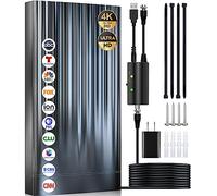 Antenne TV intérieure de 6000 km et plus, antenne numérique 2026 pour Smart TV en extérieur, HDTV la plus puissante pour chaînes locales avec amplificateur, amplificateur de signal et câble coaxial de