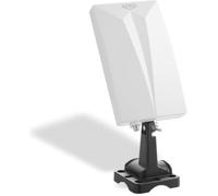 Antenne TV intérieure/extérieure - ESTAMPILLE - Compatible DVB-T/T2 - Filtre LTE intégré - Amplificateur intégré 30 dB