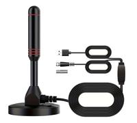 Antenne TV intérieure portée 965 km avec amplificateur, Compatible 4K 1080P HDTV - Antenne numérique Longue portée pour TV Smart, Chaînes locales