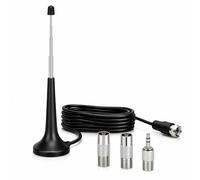 Antenne TV intérieure puissante, antenne radio FM Dab intérieure | Câble de 3 m pour récepteurs stéréo de 75 ohms, chaîne HiFi tuner radio FM, Plug & Play
