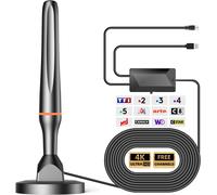 Antenne TV Intérieure Puissante TNT HD,2025 le plus récent Antenne TV Intérieur avec Amplificateur de Signal à Gain Élevé,Réception Longue Portée à 360° avec Base Magnétique Solide.[P19]