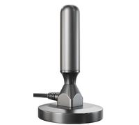 Antenne TV Intérieure Puissante TNT HD avec Base Magnétique Réception 360° Compatible 4K UHD TNT HD DVB-T2 HD DVB-T Câble Coaxial 3M Antenne TNT sans Abonnement pour Télévision Intelligente