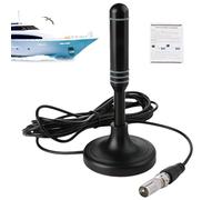 Antenne TV Intérieure - Récepteur HDTV Numérique 2,36 X 2,36 X 4,72 Pouces, Signal Haute Définition, Antenne À Ondes Terrestres Anti-interférence pour Les Chaînes Locales des Téléviseurs Intelligents