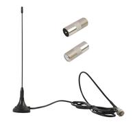 Antenne TV Intérieure TNT HD DTA180 - Antenne Puissante, Compacte et Portable avec Base Magnétique, Idéale pour Réception Télévisuelle en France et Belgique, pour Maison, Camping-Car, Caravane - Noir