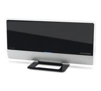 Metronic Antenne TV intérieure 416807 – Amplifiée, extra plate, 4K UHD, Réception TNT HD – Noir