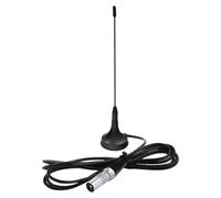 Antenne TV interne DTA180 - Antenne HDTV portable pour numérique terrestre DTT, DVB-T/DVB-T2, support VHF UHF FM DAB Radio, base magnétique, pour maison et camping-car, 1,5 m - Noir