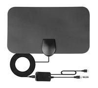Antenne TV interne numérique 150 milles avec amplificateur puissant de 36 dB Signal jusqu'à 8 K 1080p VHF UHF DVB-T/DVB-T 2 canaux gratuits, câble coaxial de 5 mètres