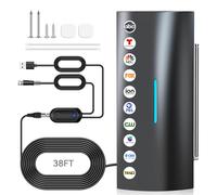 Antenne TV la plus puissante 2026, portée de plus de 8 000 km, antenne numérique pour Smart TV intérieur/extérieur, antenne TV HD pour chaînes locales avec amplificateur amélioré, prend en charge 8K