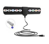 Antenne TV, nouvelle antenne numérique 2025 pour Smart TV, prend en charge la réception à 360° 4K 1080p tous les téléviseurs pour les chaînes locales, amplificateur de signal Smart Switch - Câble