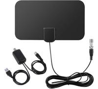Antenne TV numérique 50 Miles Range Amplifier Signal F-TV Compatible HDTV Indoor 4K DVB-T2 ATSC Antenna