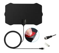 Antenne TV numérique de boîte de 4K 1080P 25DB HD TV DTV à gain élevé,amplificateur de 5000 milles,conception plate aérienne intérieure active pour antenne TV DVB-T2 - Type NO 4K