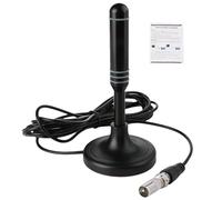 Antenne TV numérique d'intérieur portable HD - Antenne de réception longue portée - Antennes anti-interférences pour améliorer la clarté audio