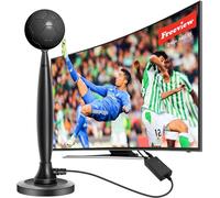 Antenne TV numérique Freeview intérieure avec signal fort UK portée de plus de 300 km, antenne de télévision intelligente en plein air, radio VHF/UHF/DAB/4K/1080p pour les voyages