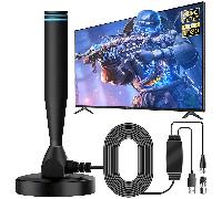 Antenne TV numérique haute définition 2026 - Portée de 150 miles, prend en charge 4K et 1080P, utilisation intérieure/extérieure avec amplificateur et booster de signal - Compatible avec HDTV, DVB-T2,