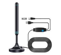 Antenne TV Numérique HD 4K/1080P Avec Amplificateur De Signal, Intérieure/extérieure Plus 770 Km, Base Magnétique For DVB-T2 HDTV Couverture plus large(Built-in Signal Amp)