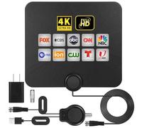 Antenne TV numérique HD amplifiée longue portée de plus de 400 km - Prend en charge 4K 1080p pour Sony Tv Model XBR-75X910C - Amplificateur de signal intelligent d'intérieur - Câble HDTV extra long