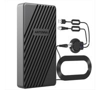 Antenne TV numérique HD d'intérieur amplifiée, portée de 6 000 miles, Ultra HDTV avec amplificateur, ensemble d'antenne VHF/UHF d'extérieur
