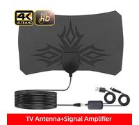Antenne TV numérique HD DTV Box 4K à Gain élevé,Booster de 5000 Miles,antenne intérieure Active,conception plate HD Antenna andAmplifier