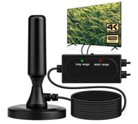 Antenne TV Numérique HD Intérieure Extérieure 39dBi ATSC DVB-T DVB-T2 ISDB-T VHF/UHF 720P 1080P 4K Signal Amplifié 5m Câble