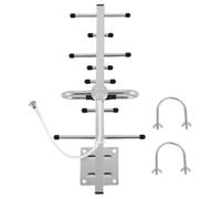 Antenne TV numérique HDTV 4K Antenne amplifiée Antenne TV extérieure Amplificateur de signal Portée de 300 miles VHF/UHF Clear