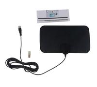 Antenne TV numérique HDTV 4K IPTV Allemagne Wifi antenne TV intérieur Smart TV 20Dbi DVB-T2 50-Mile canaux gratuits récepteur de signal - Type Black