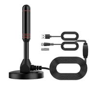 Antenne TV Numérique HDTV - Base Magnétique Câble Coaxial - Intérieur/Extérieur