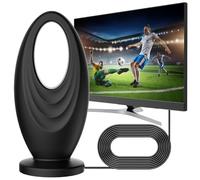 Antenne TV numérique intérieure HD avec amplificateur de Signal, portée de Plus de 1280 km, Compatible avec Les téléviseurs intelligents 4K 1080p et Les téléviseurs Plus Anciens