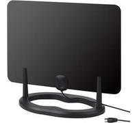 August DTA455 - Antenne TV Intérieur Puissante Numérique - Antenne TNT HD 1080p+ Extérieur Haut Gain 5dBi Longue portée 50km - Fixation Murale ou Autoportante Câble de 3m - France Belgique - Noir