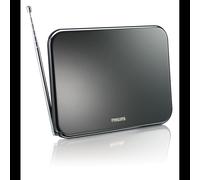 Antenne TV numérique Philips SDV6224/12 avec filtre anti-bruit et amplificateur à gain variable pour réception analogique et numérique