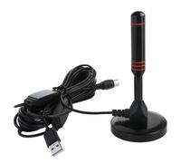 Antenne TV portable DVB-T DVB-T2 DAB Antenne TV numérique Plug and Play Antenne Freeview HD numérique intérieure extérieure pour Smart TV - Type black red stripes #B